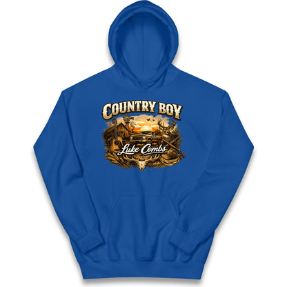 Luke Combs Country Music Kids Hoodie