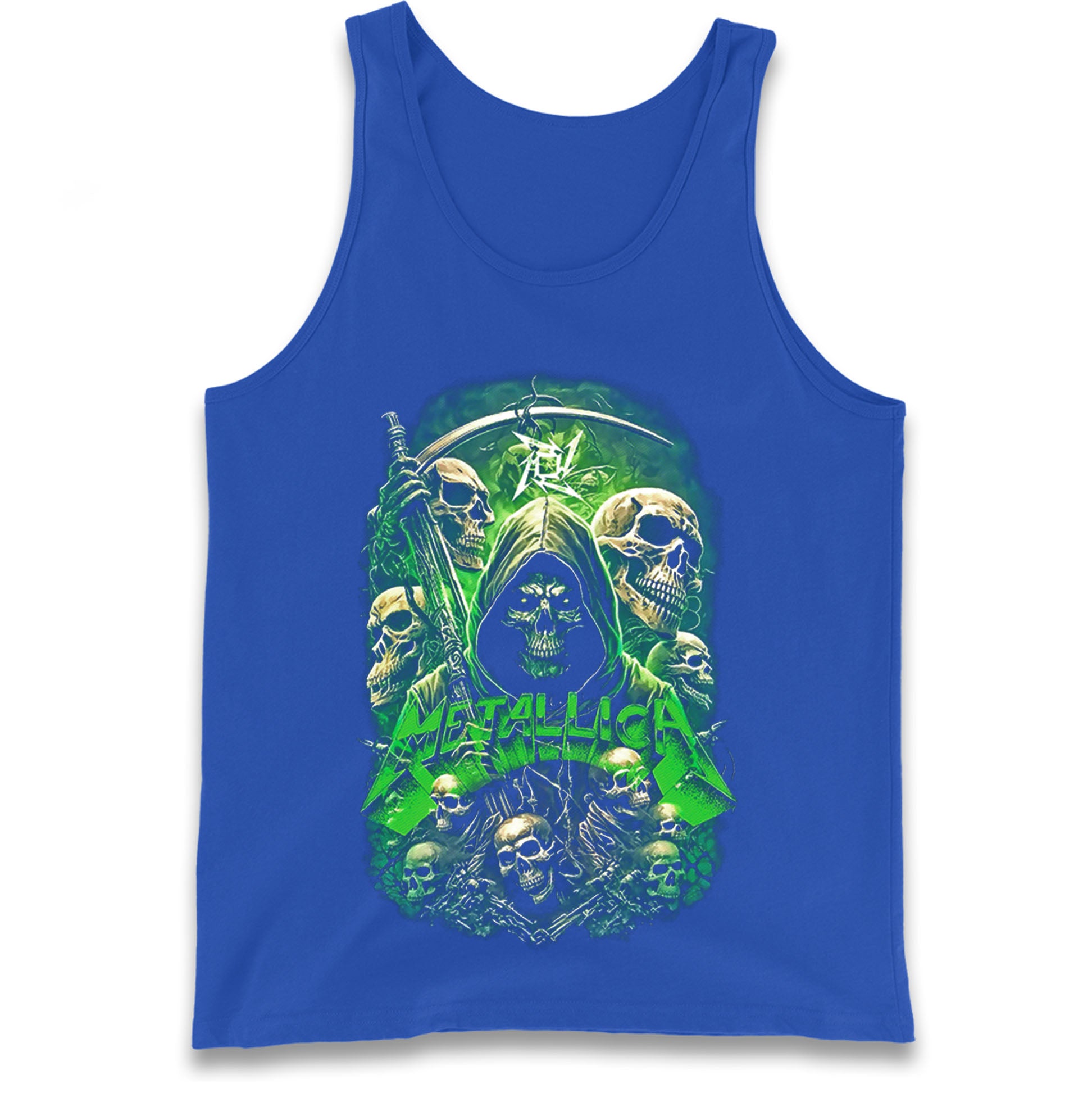 Metallica Green Skulls Tank Top