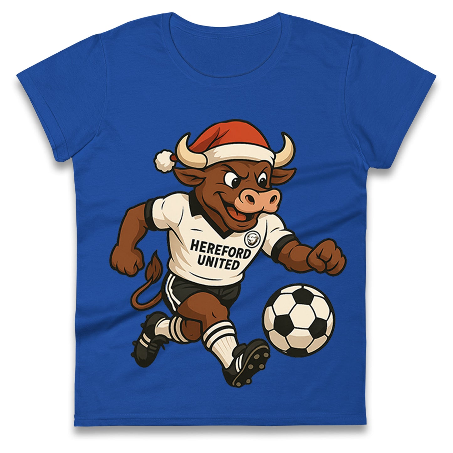 Retro Hereford Christmas Ladies T Shirt
