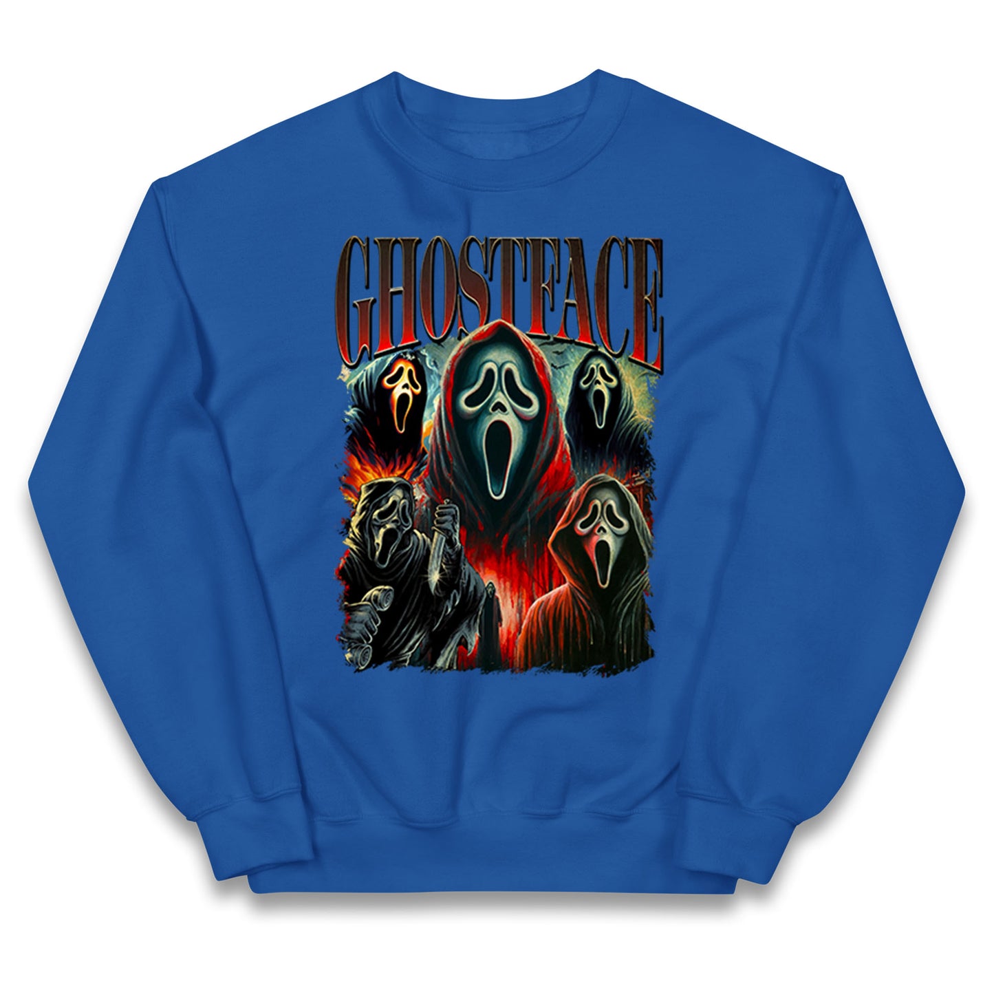 Ghost Face Halloween Bootleg Kids Jumper