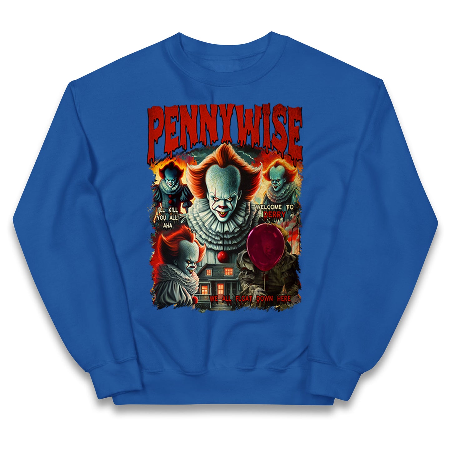 The Clown Pennywise Halloween Bootleg Kids Jumper