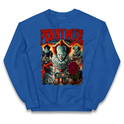 The Clown Pennywise Halloween Bootleg Kids Jumper