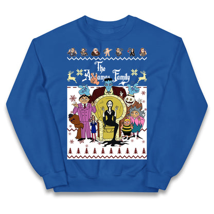 Scary Addams Christmas Kids Jumper