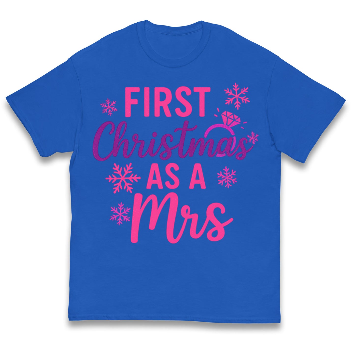 First Christmas As A Mrs Kids T Shirt