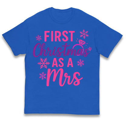 First Christmas As A Mrs Kids T Shirt