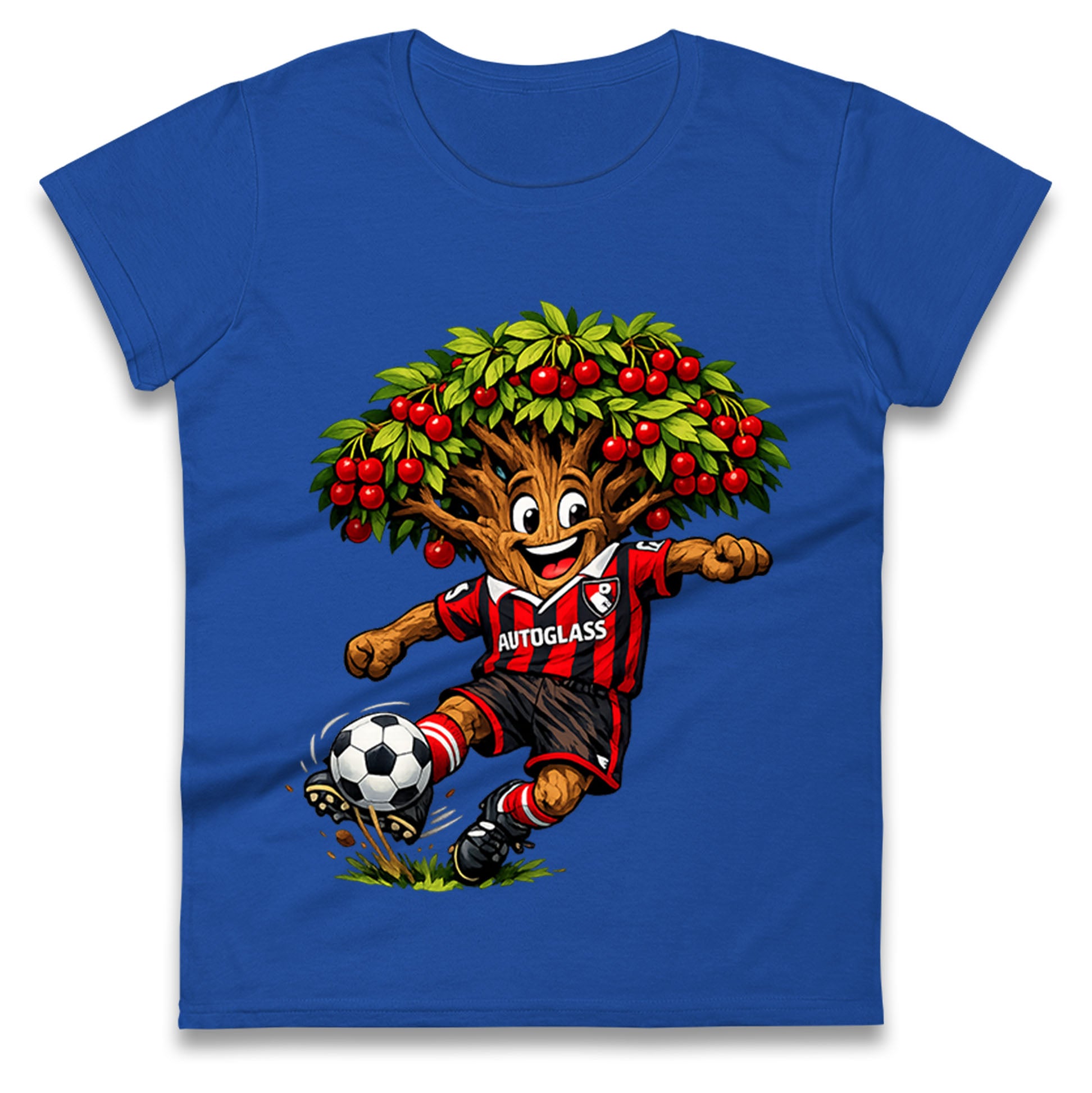 Retro AFC Bournemouth Football Ladies T Shirt 