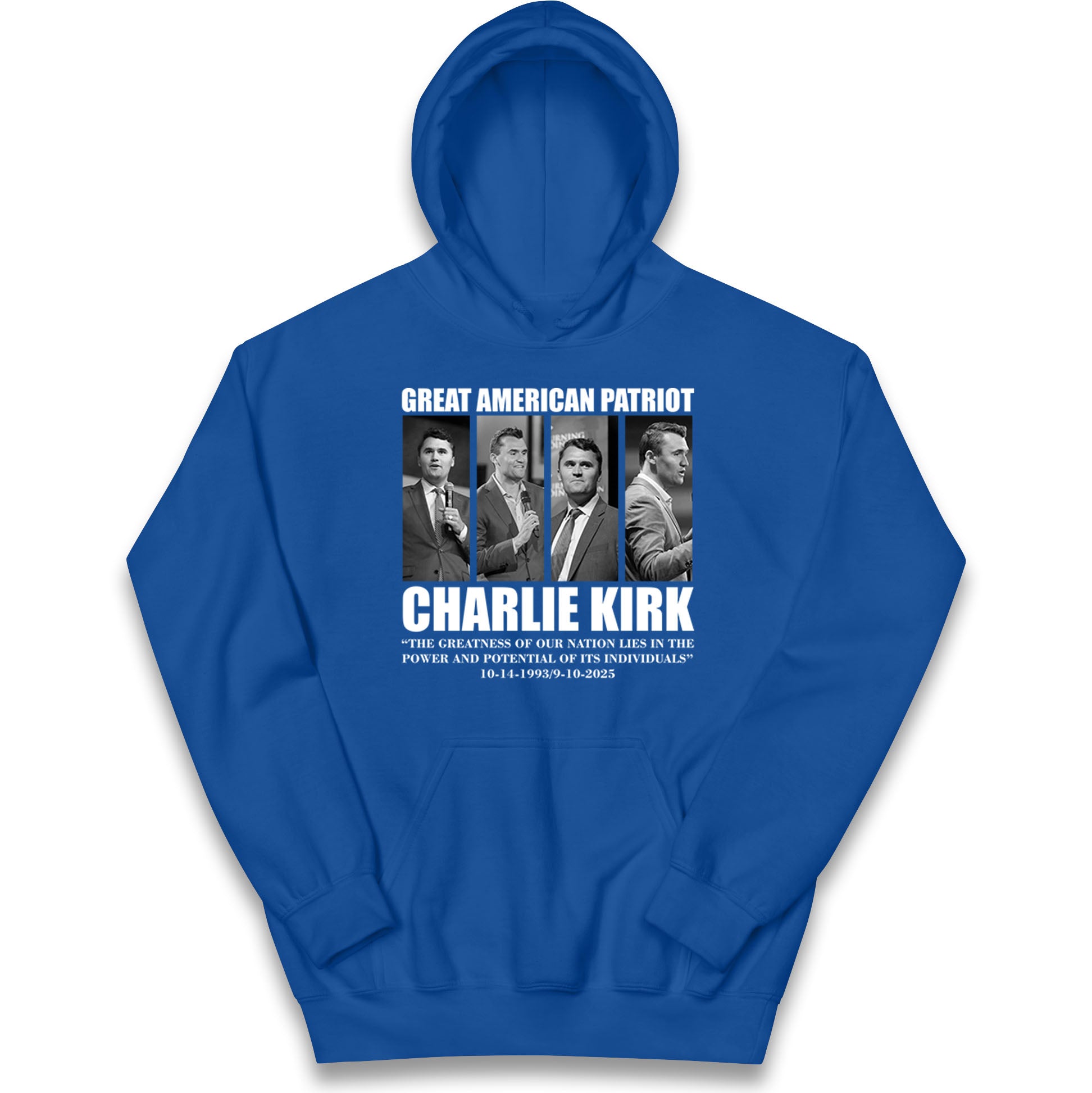 Charlie Kirk Kids Hoodie