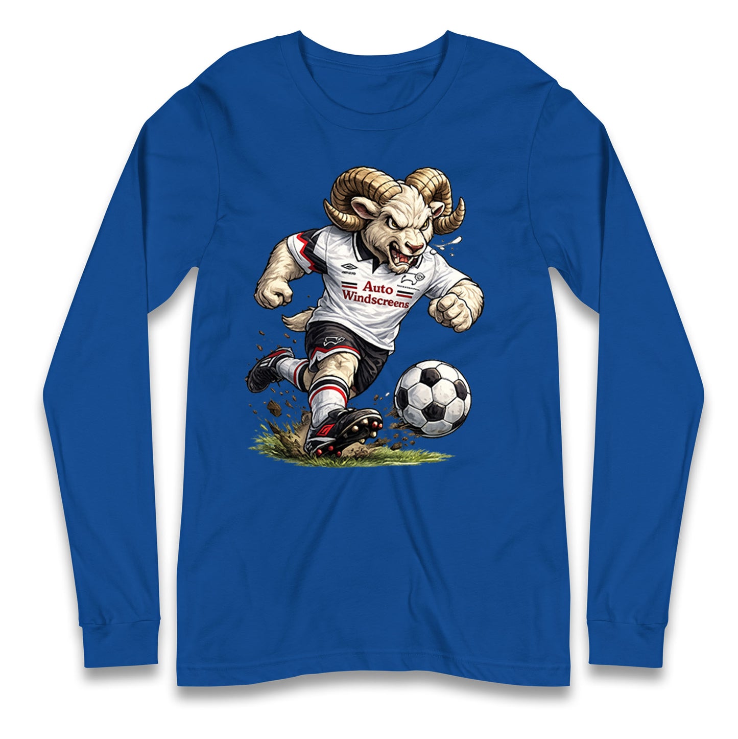 Old School Derby County Longsleeve T Shirt 