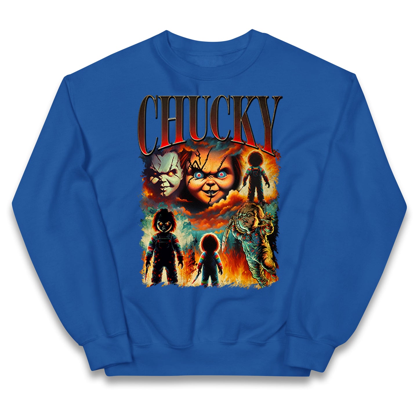 Chucky Doll Halloween Bootleg Kids Jumper