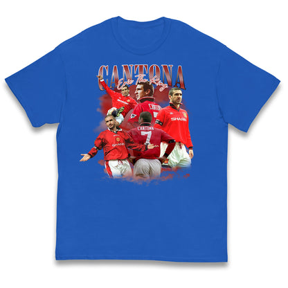 Retro Cantona Bootleg Football Kids T Shirt