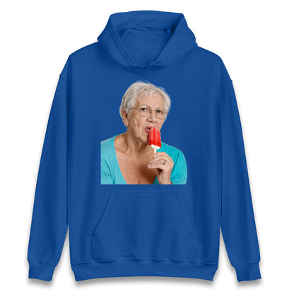 Grandma Licking Lollipop Seductively Hoodie