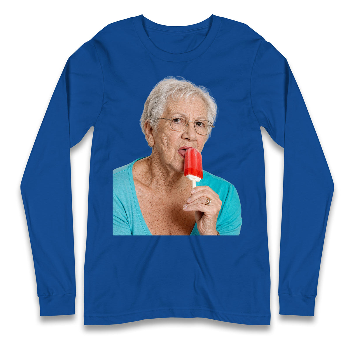 Grandma Licking Lollipop Seductively Longsleeve T Shirt