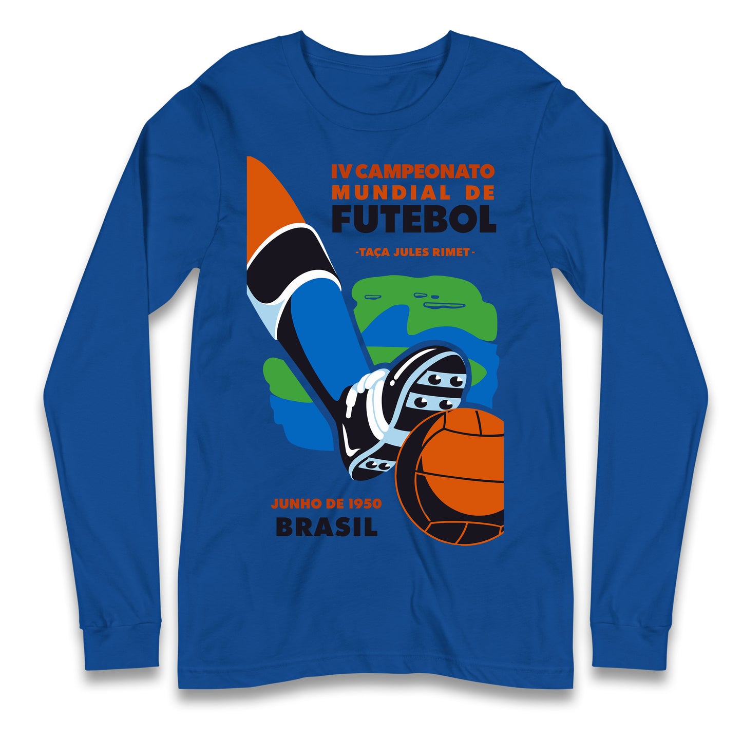 Brasil 1950 Retro World Cup Longsleeve T Shirt