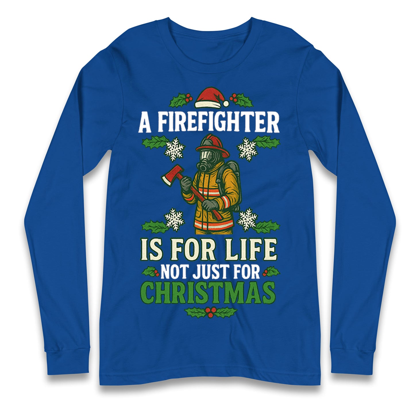 Firefighter Christmas Longsleeve T Shirt