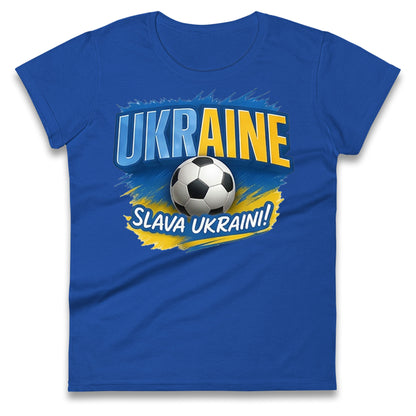 Ukraine Retro World Cup Ladies T Shirt