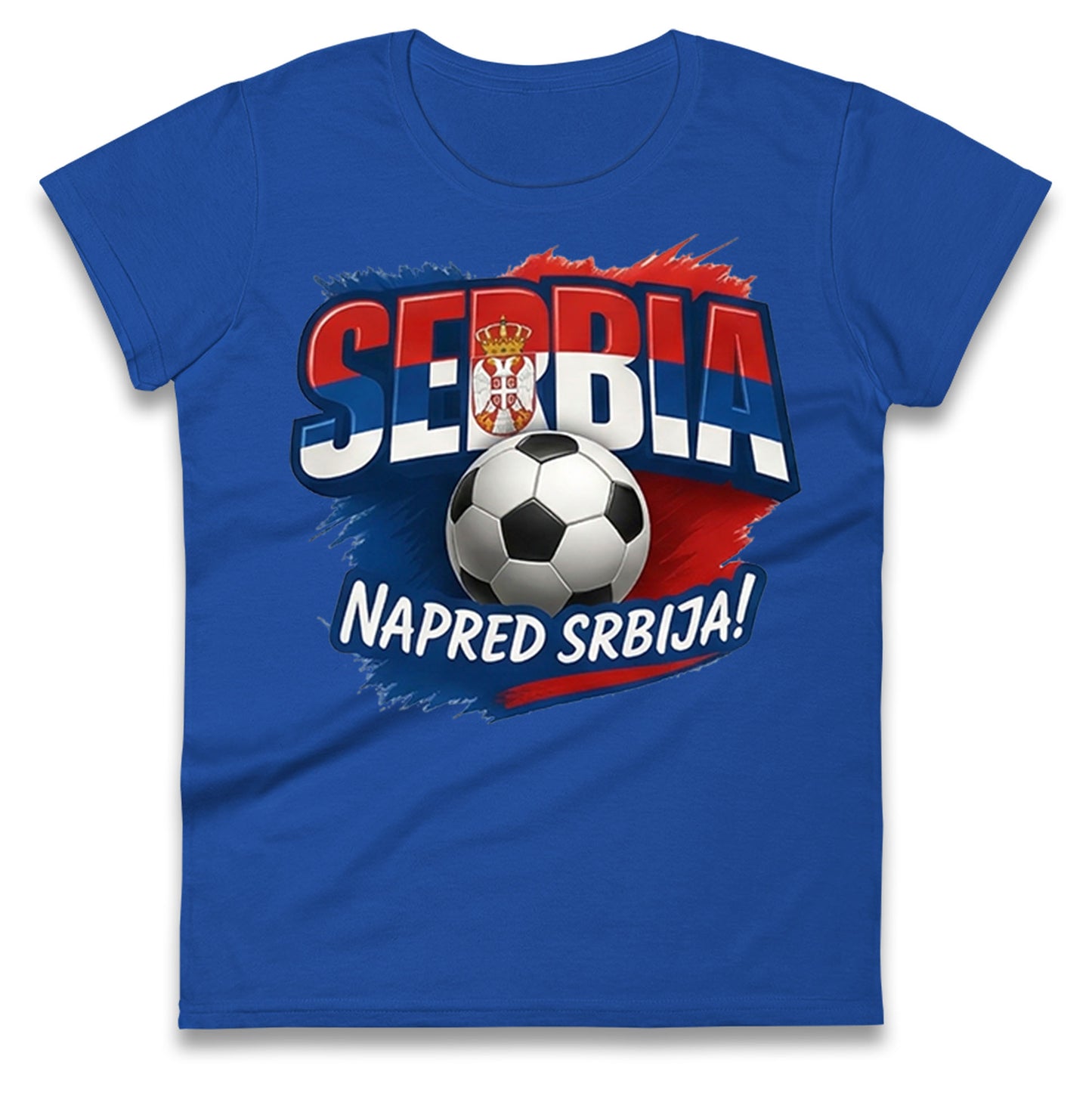 Serbia Retro World Cup Ladies T Shirt