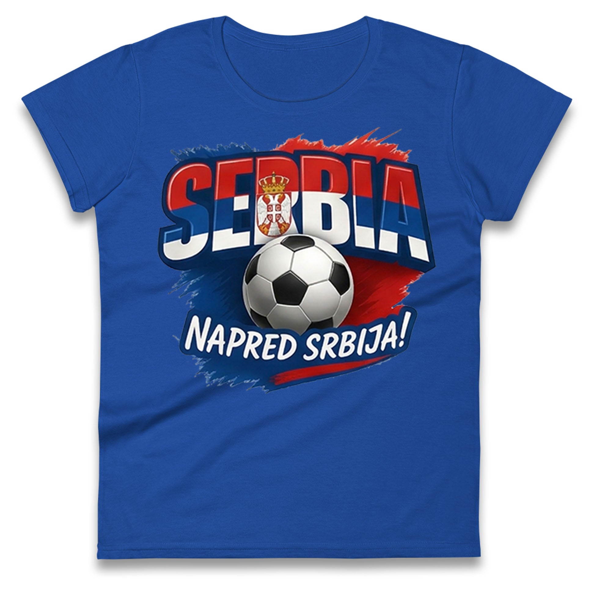 Serbia Retro World Cup Ladies T Shirt