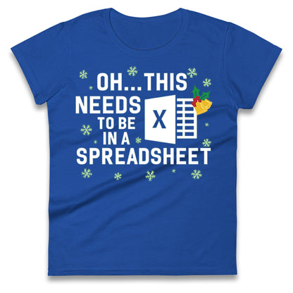 Excel Christmas Ladies T Shirt