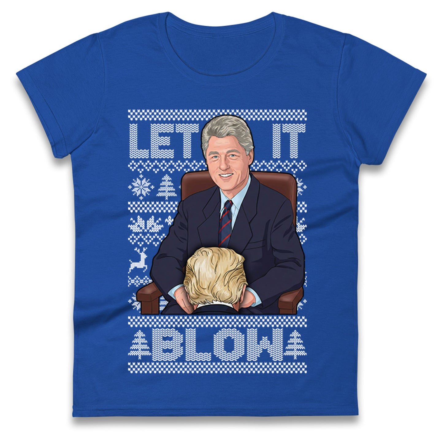 Bill Clinton Christmas Ladies T Shirt