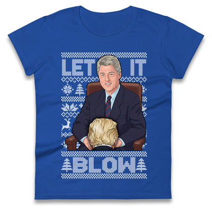 Bill Clinton Christmas Ladies T Shirt