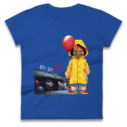 Chucky Doll Horror Halloween Womens t shirts