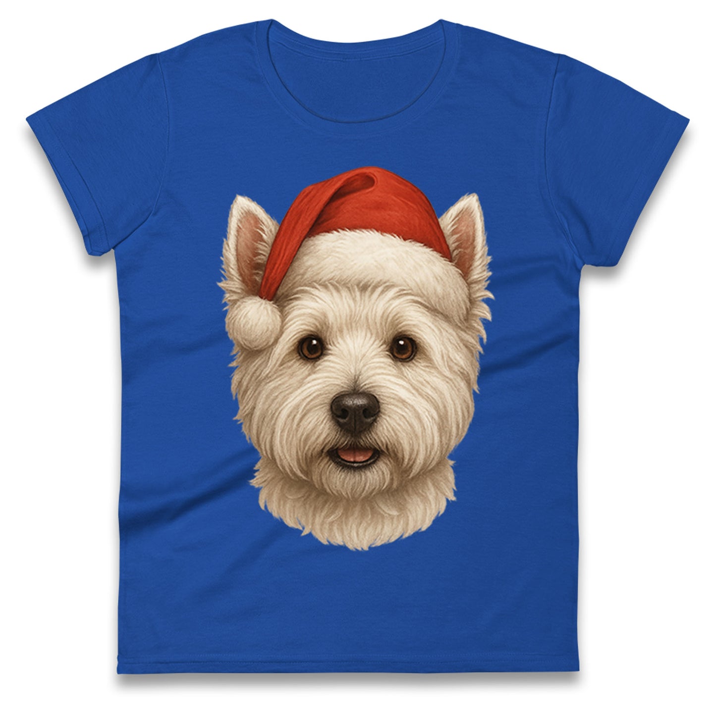 West Highland White Terrier Christmas Ladies T Shirt 