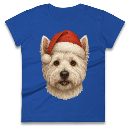 West Highland White Terrier Christmas Ladies T Shirt 