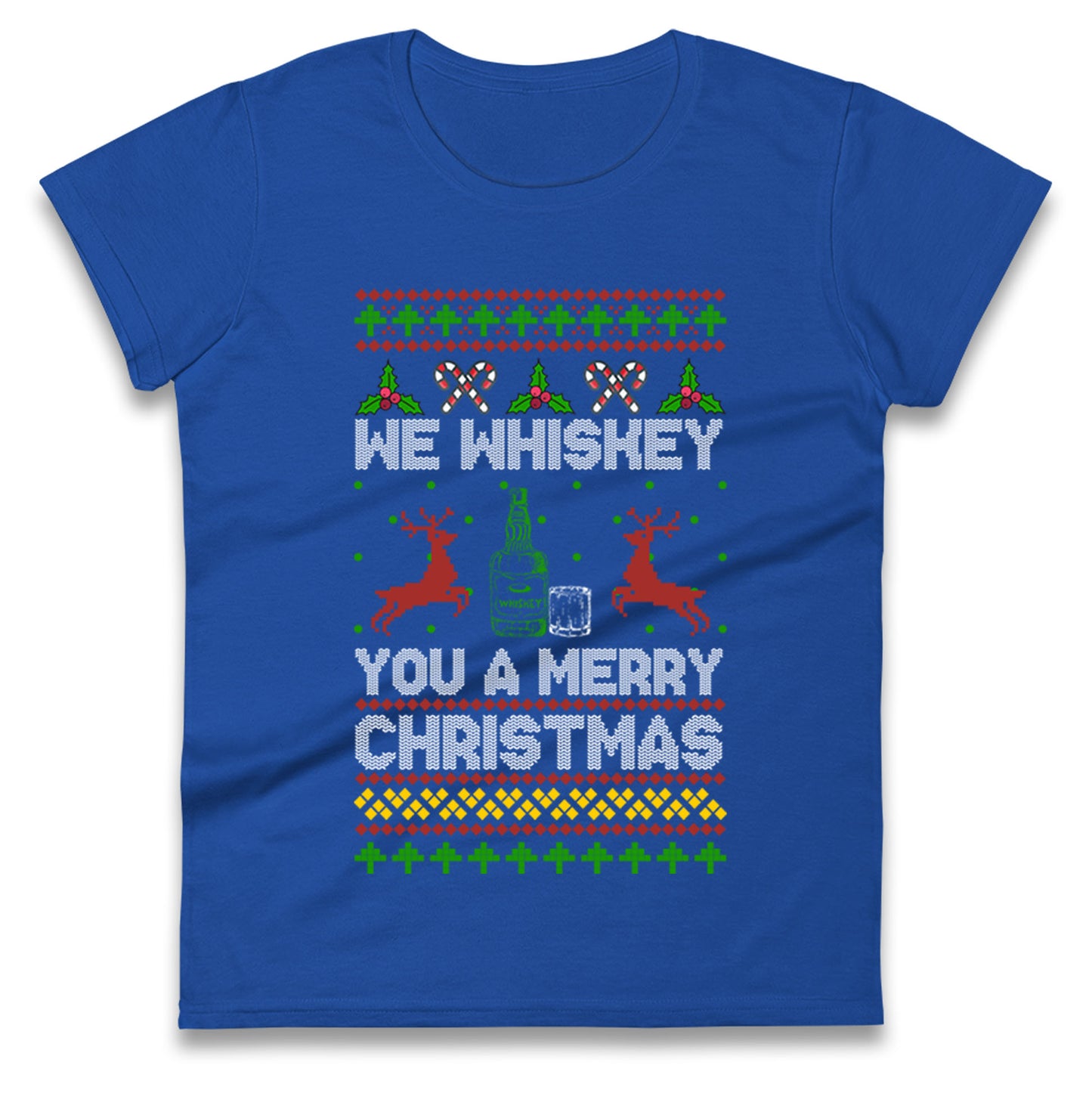 whisky Christmas Ladies T Shirt
