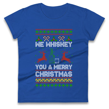 whisky Christmas Ladies T Shirt