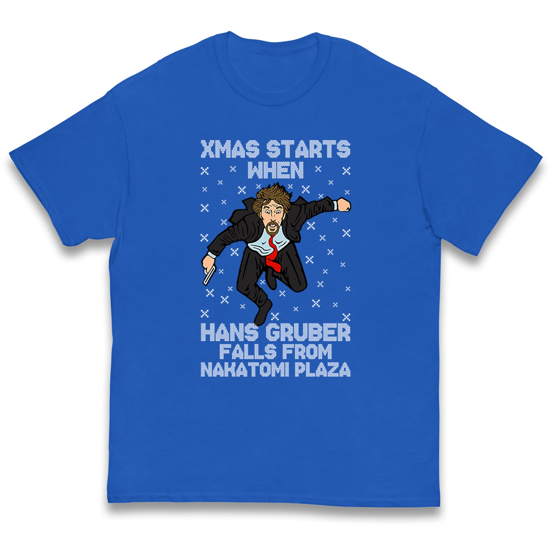 hans gruber falling t shirt