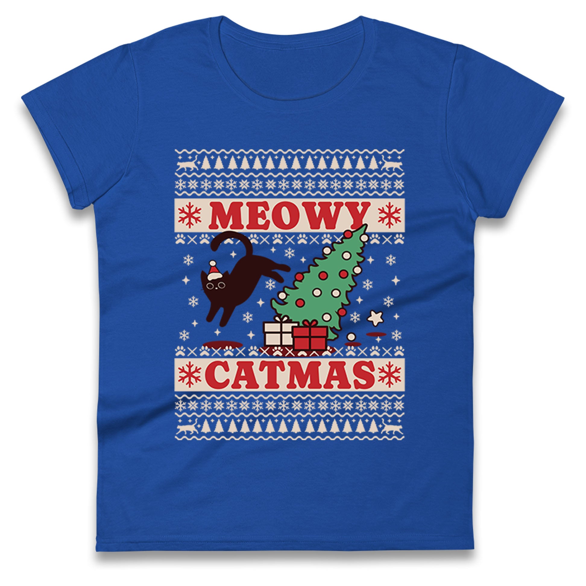 Christmas Cat Ladies T Shirt