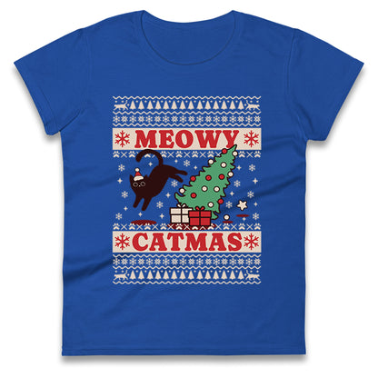 Christmas Cat Ladies T Shirt