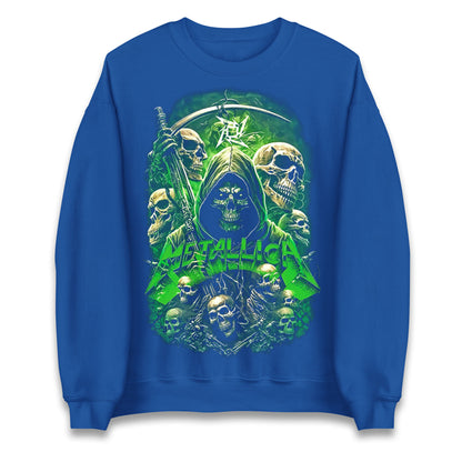 Metallica Green Skulls Jumper