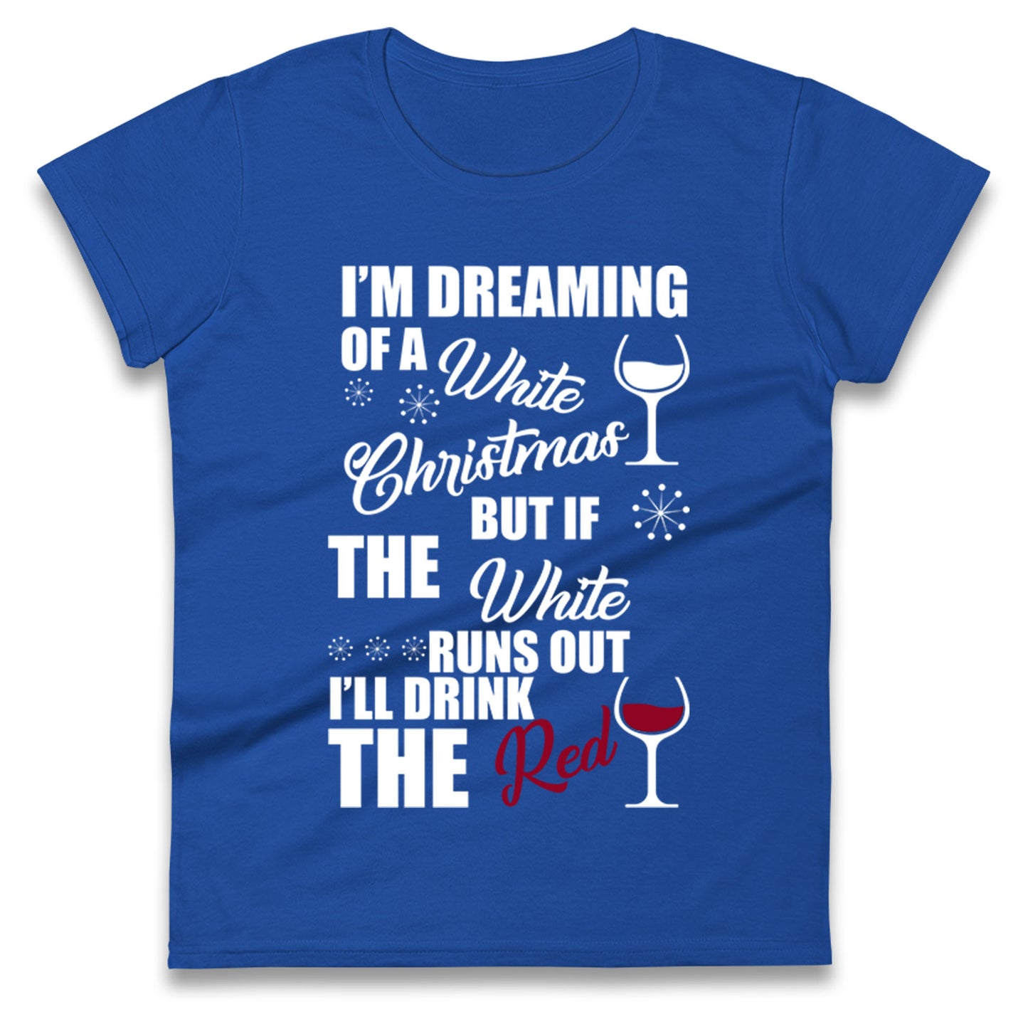 Wine Christmas Ladies T Shirt