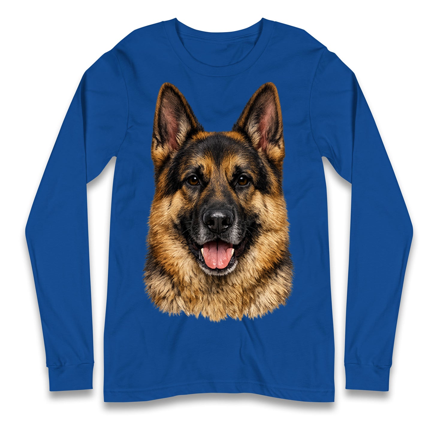 German Shepherd Dog Face Longsleeve T Shirt
