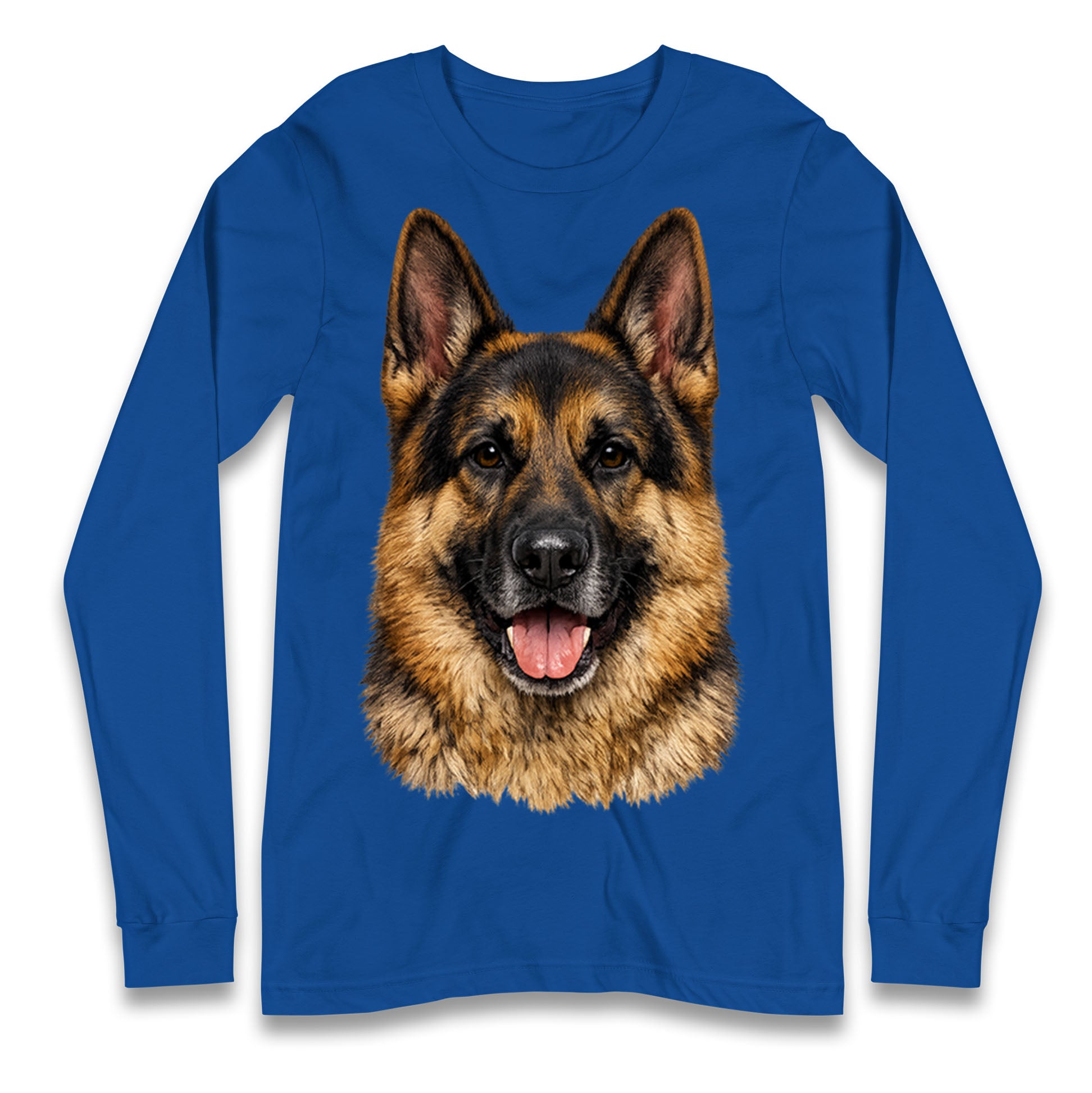German Shepherd Dog Face Longsleeve T Shirt