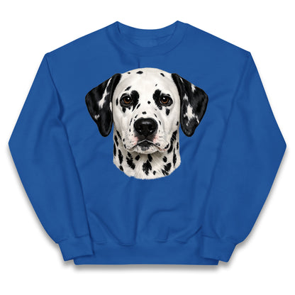 Dalmatian Dog Face Kids Jumper