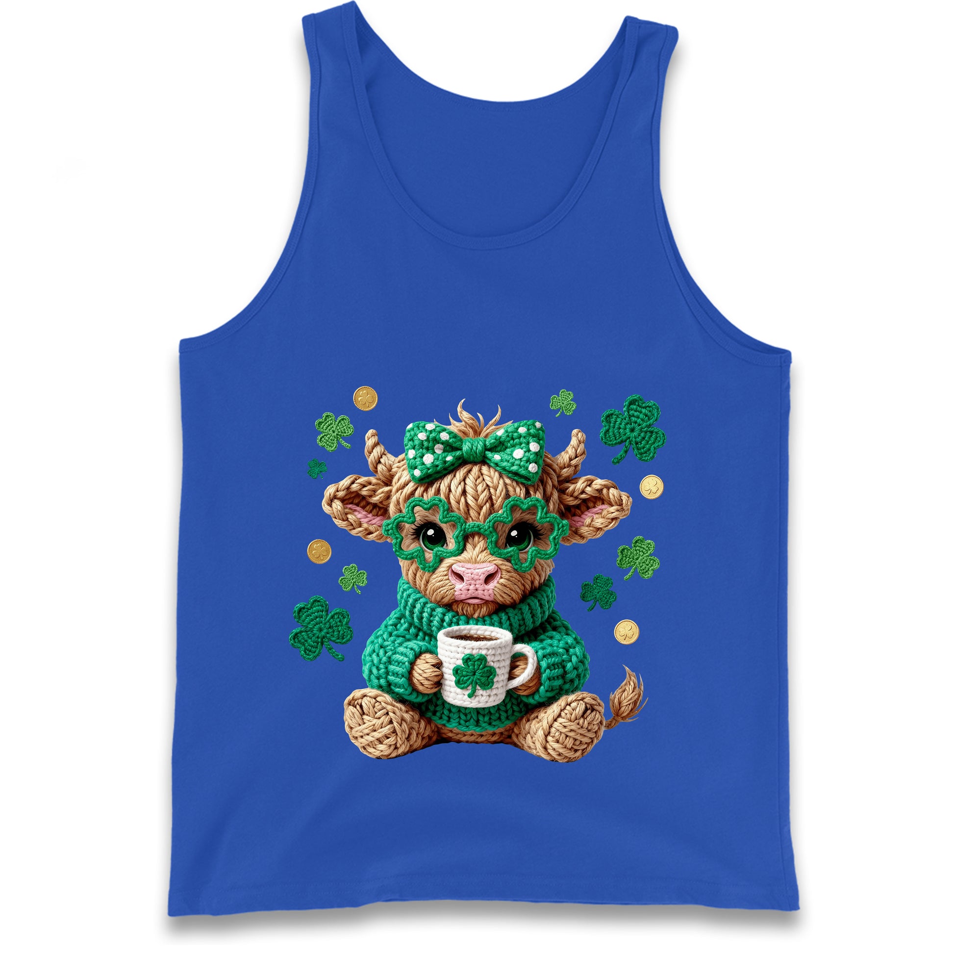 Cute Cow St Patrick Tank Top