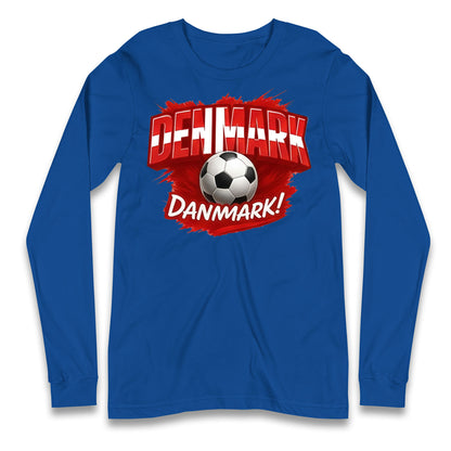 Denmark Retro World Cup Longsleeve T Shirt
