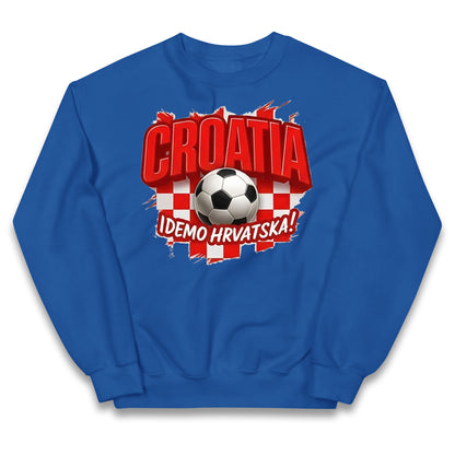 Croatia Retro World Cup Kids Jumper