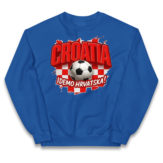 Croatia Retro World Cup Kids Jumper