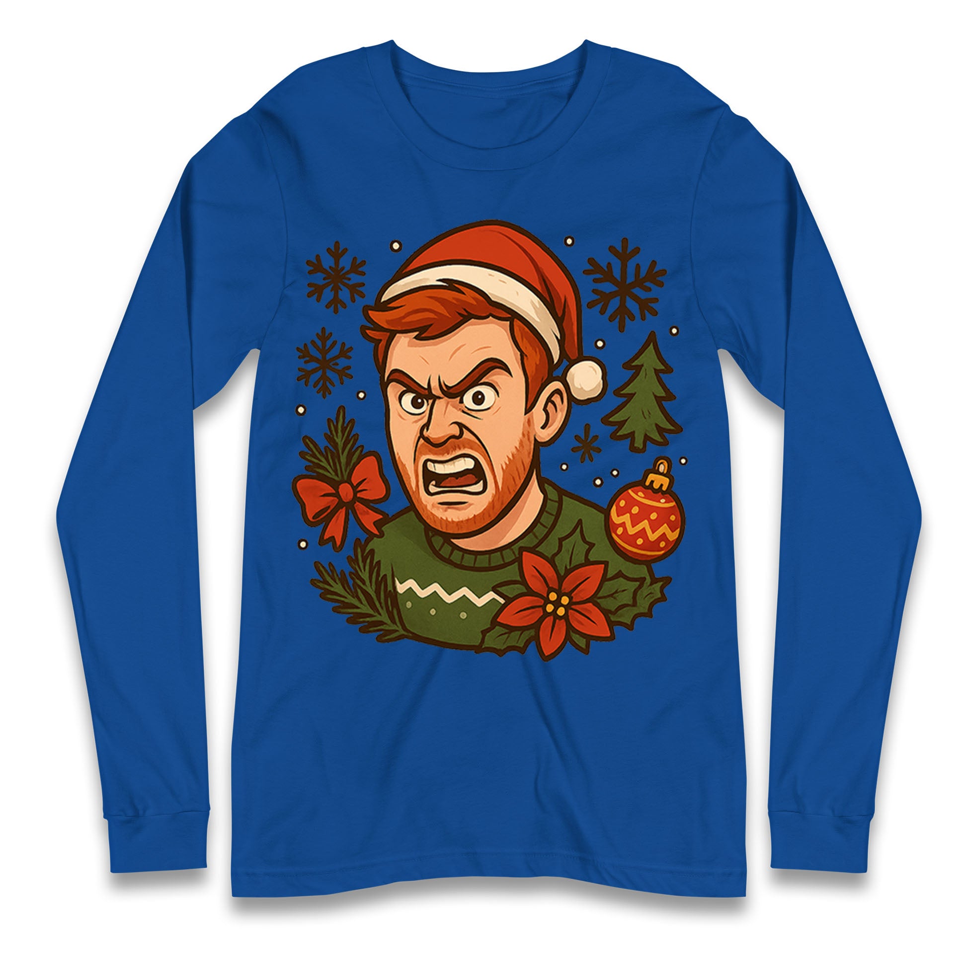 Angry Ginge Christmas Longsleeve T Shirt