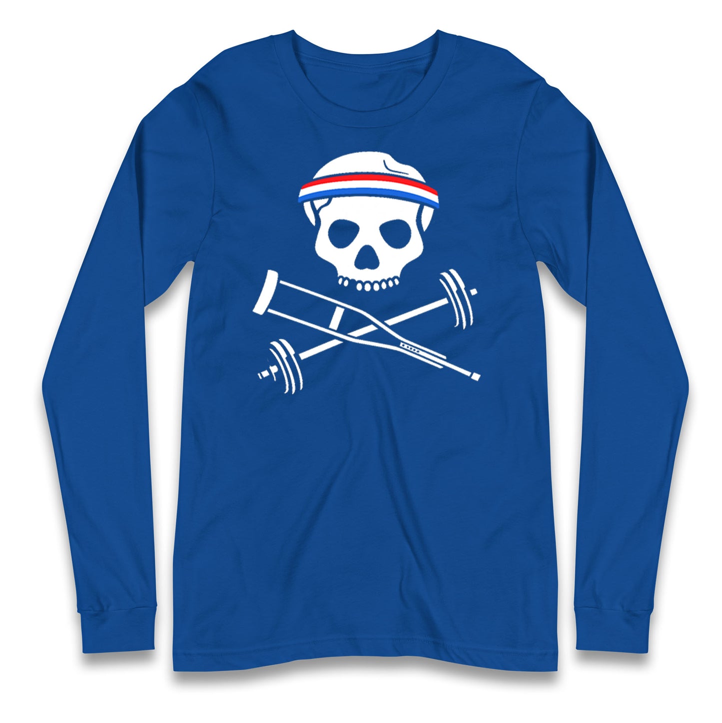Johnny Knoxville Crutch Barbell and Bones Longsleeve T Shirt