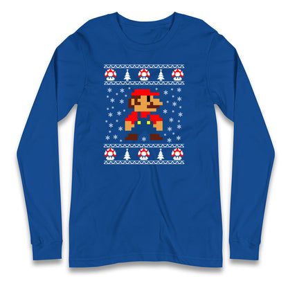 super mario christmas long sleeve t shirt