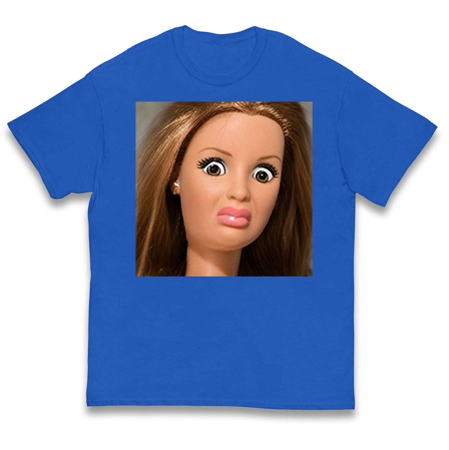 Funny Distressed Doll Face Meme Kids T Shirt