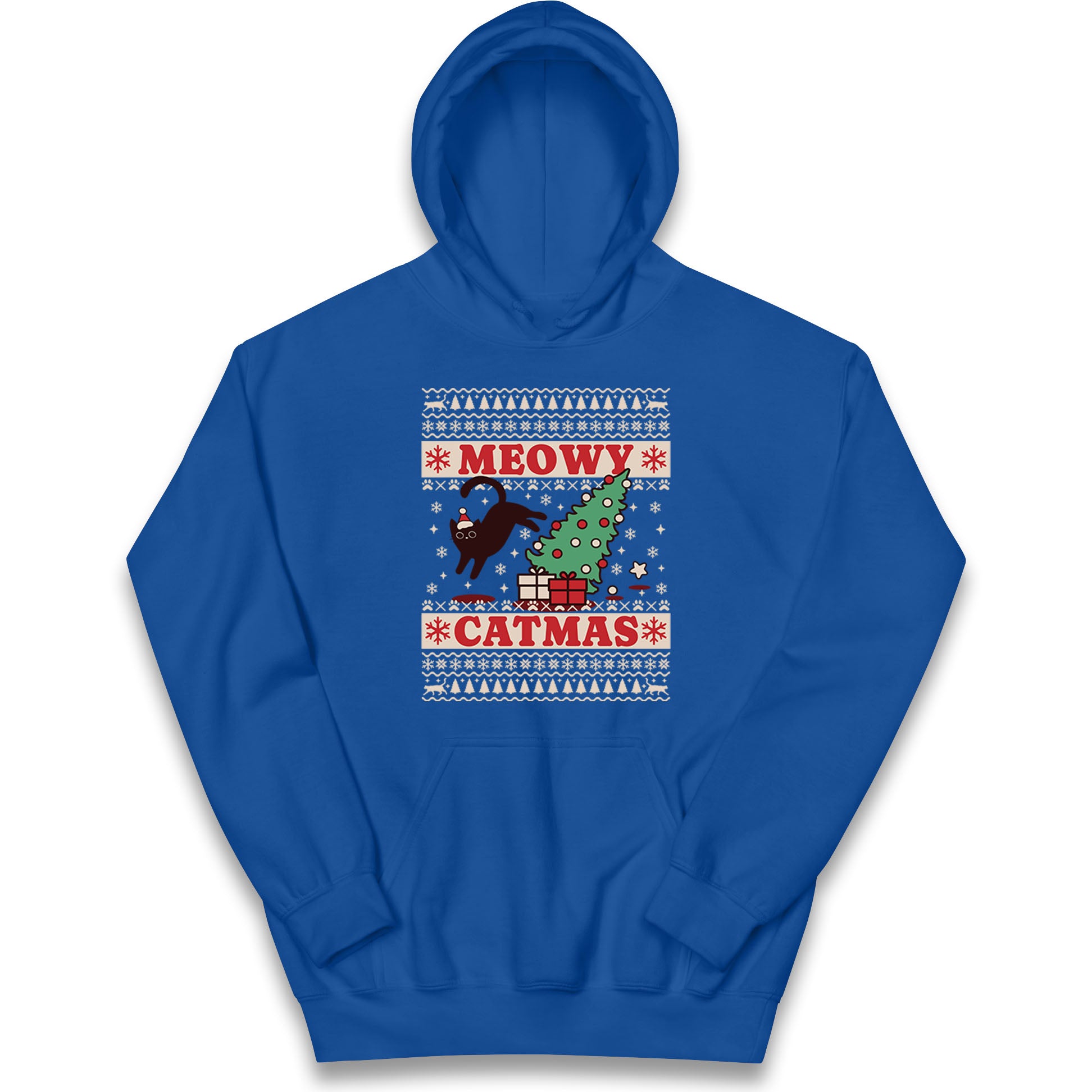 Christmas Cat Kids Hoodie