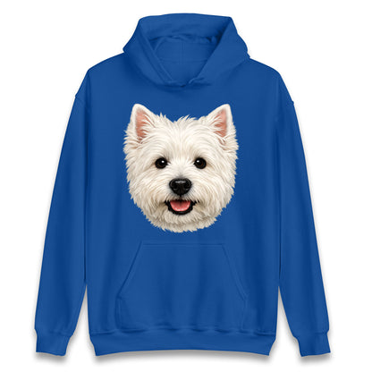 West Highland White Terrier Dog Face Hoodie