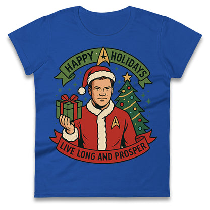 Star Trek Christmas Ladies T Shirt