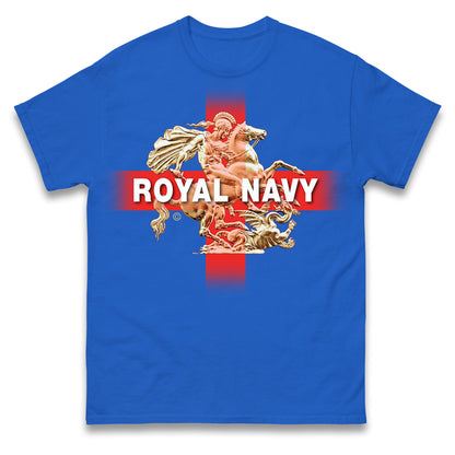 Royal Navy St George and The Dragon Mens Tee Top