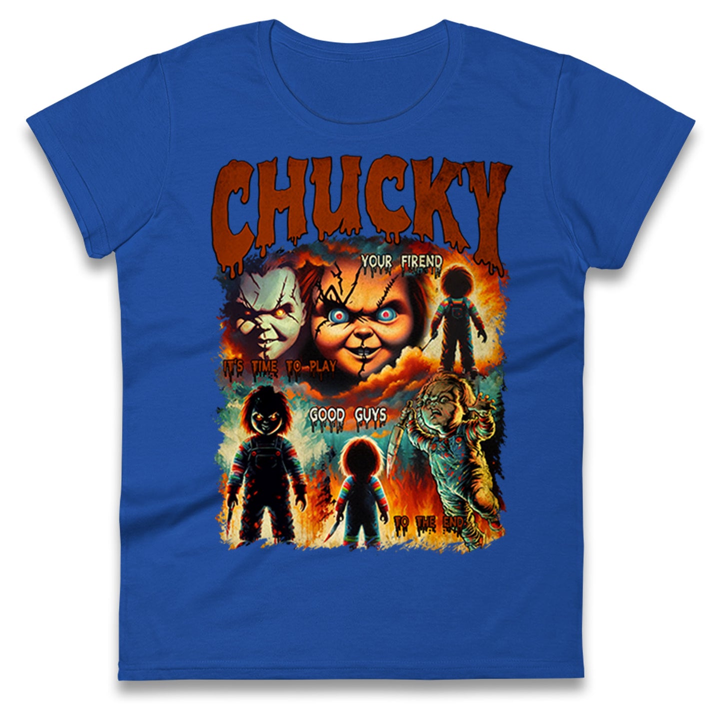 Chucky Doll Good Guys Halloween Bootleg Womens T Shirt